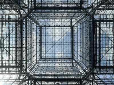 Glass roof structure of the Javits Center in New York