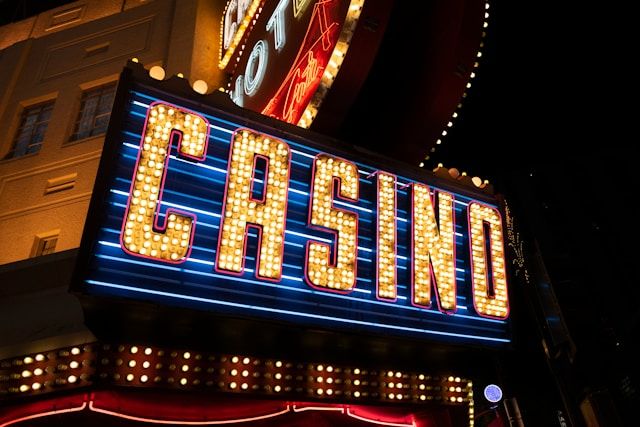 Casino neon advertising