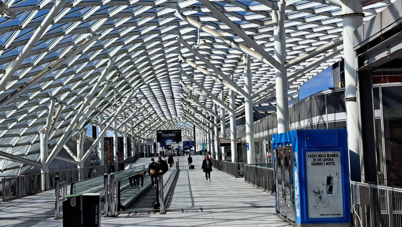 Famous Fiera Milano Rho passage to the halls during MCE Milano 2024