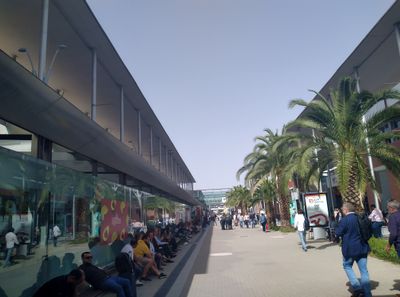 Passage in between halls at Fruit Attraction 2022 at IFEMA Madrid