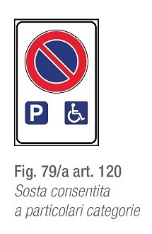 Rettangolo cm 40x60 "Sosta consentita a particolari categorie"
