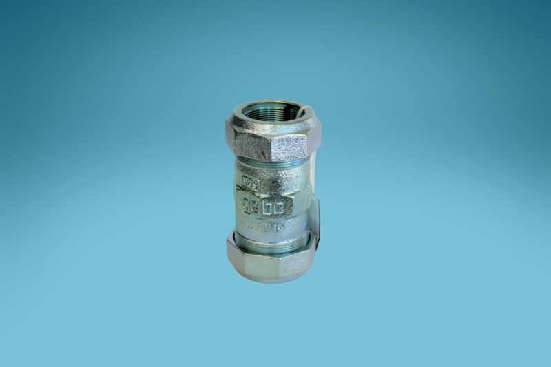 Temperguss-Klemmverbinder O für Rohr-Durchmesser aussen 48.3 x 48.3 mm, Dimension 1 1/2