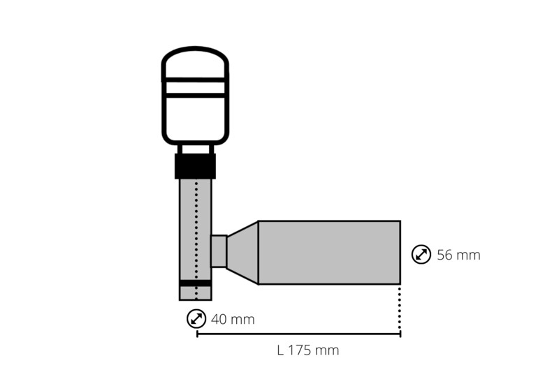 Pièce T Ø 56 mm