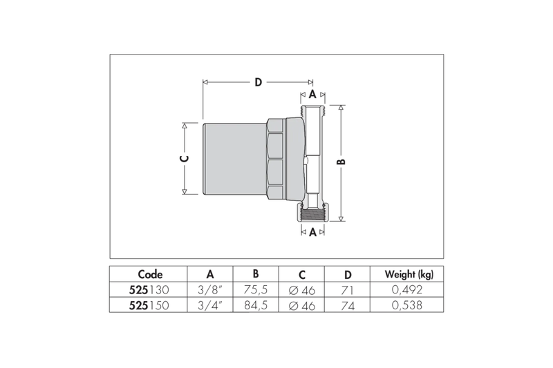 Wasserschlagdämpfer Caleffi 3/8"