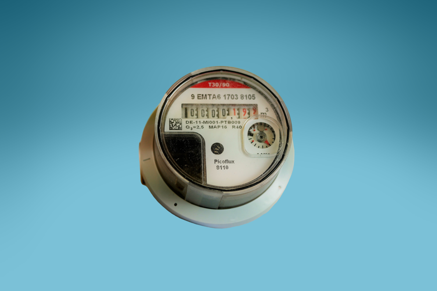 Compteur d'eau d'appartement Elster Picoflux S110, eau chaude