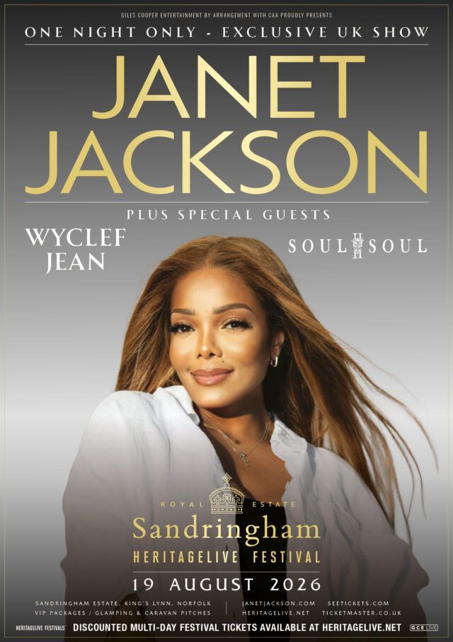 Janet Jackson Live at Sandringham Estate (TRAVEL ONLY) - 19th August 2026 Janet Jackson Live at Sandringham Estate (TRAVEL ONLY) - 19th August 2026