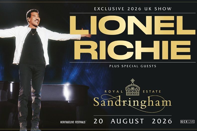 Lionel Richie Live at Sandringham Estate (TRAVEL ONLY) - 20th August 2026 Lionel Richie Live at Sandringham Estate (TRAVEL ONLY) - 20th August 2026