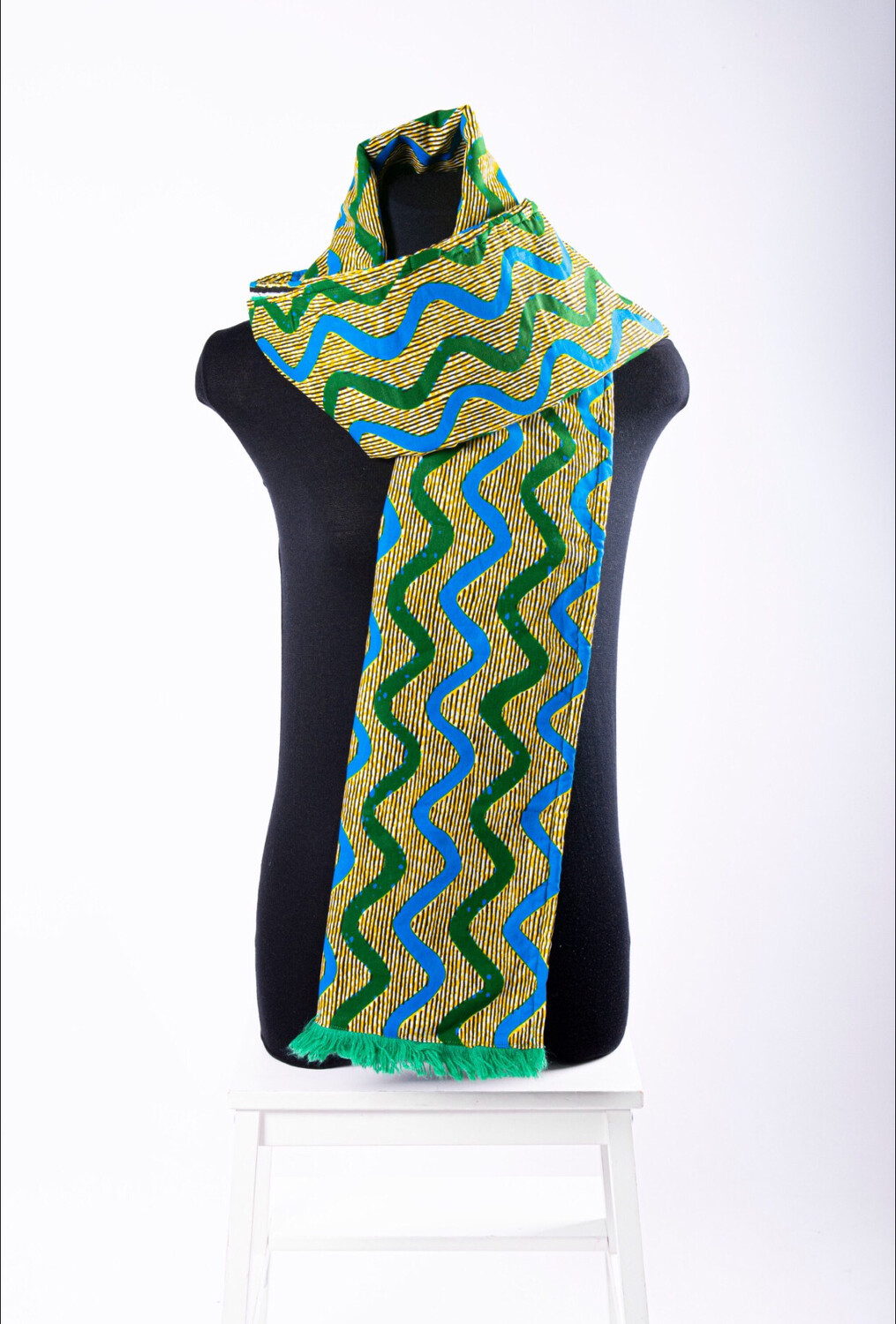 Scarf: Green Lines