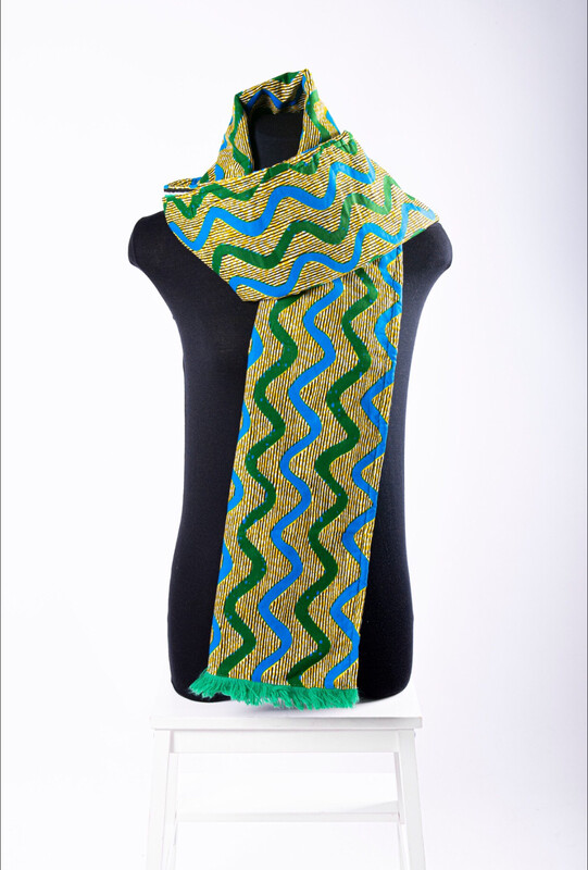 Scarf: Green Lines