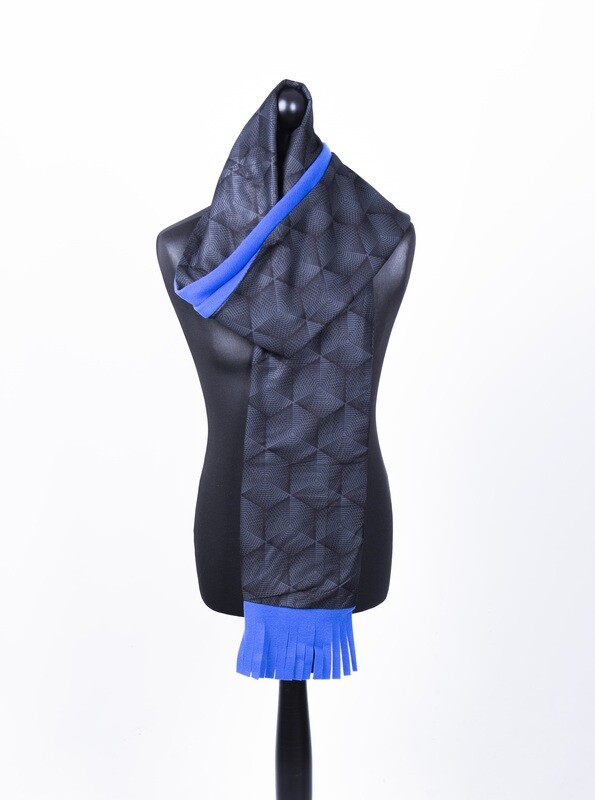 Scarf: Cubic Blue 