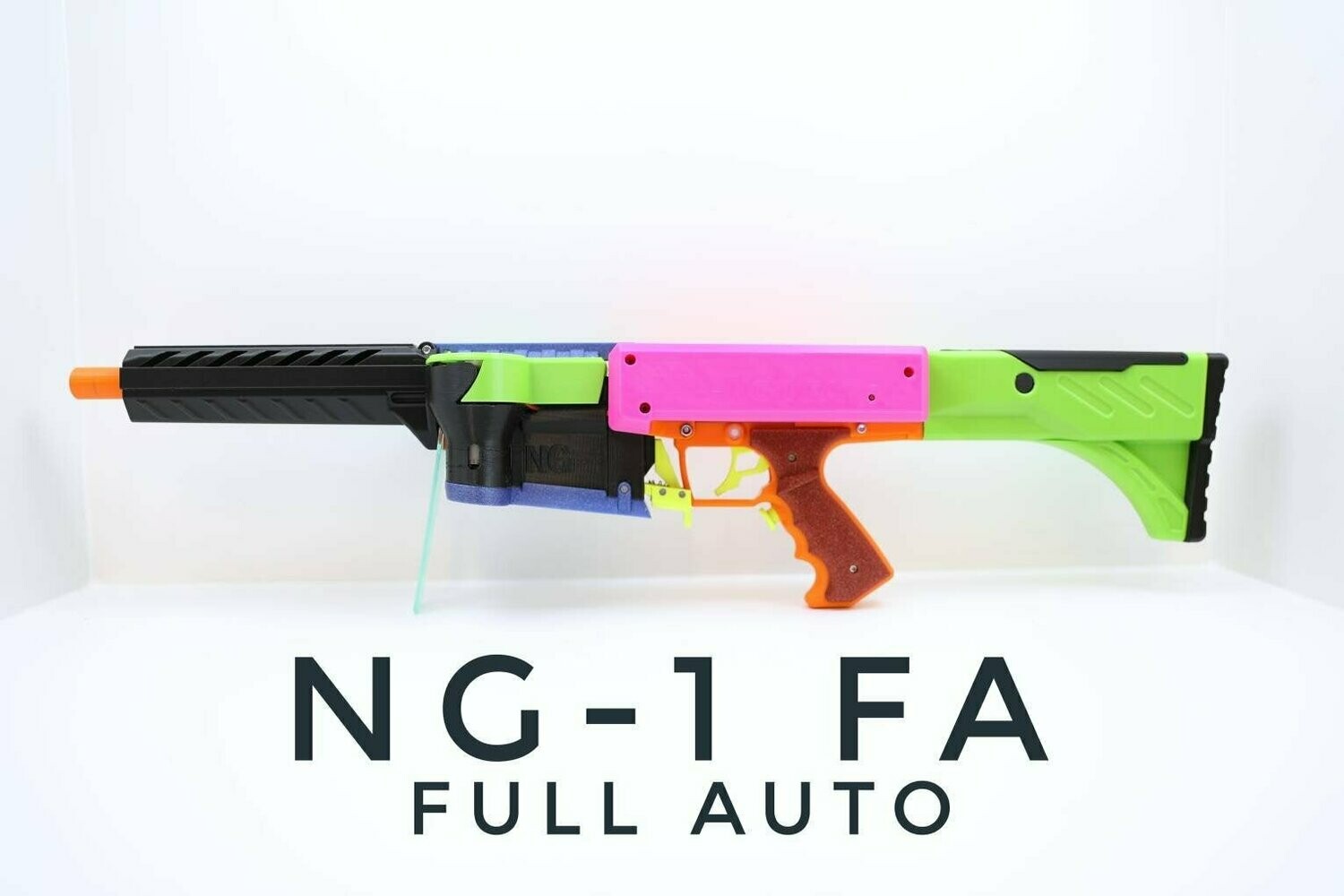 Nerf blaster NG-1 FA: High power fly wheel; full auto ; semi-auto; large  380 high speed motors