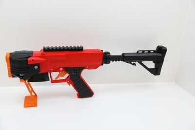 Detachable and fully adjustable stock for NG-2 blaster