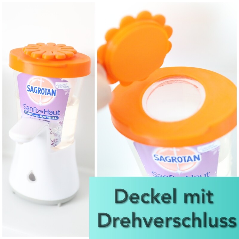 Auslaufsicherer Nachfülldeckel m. Schnellverschluss für Sagrotan No Touch Spender refill cover