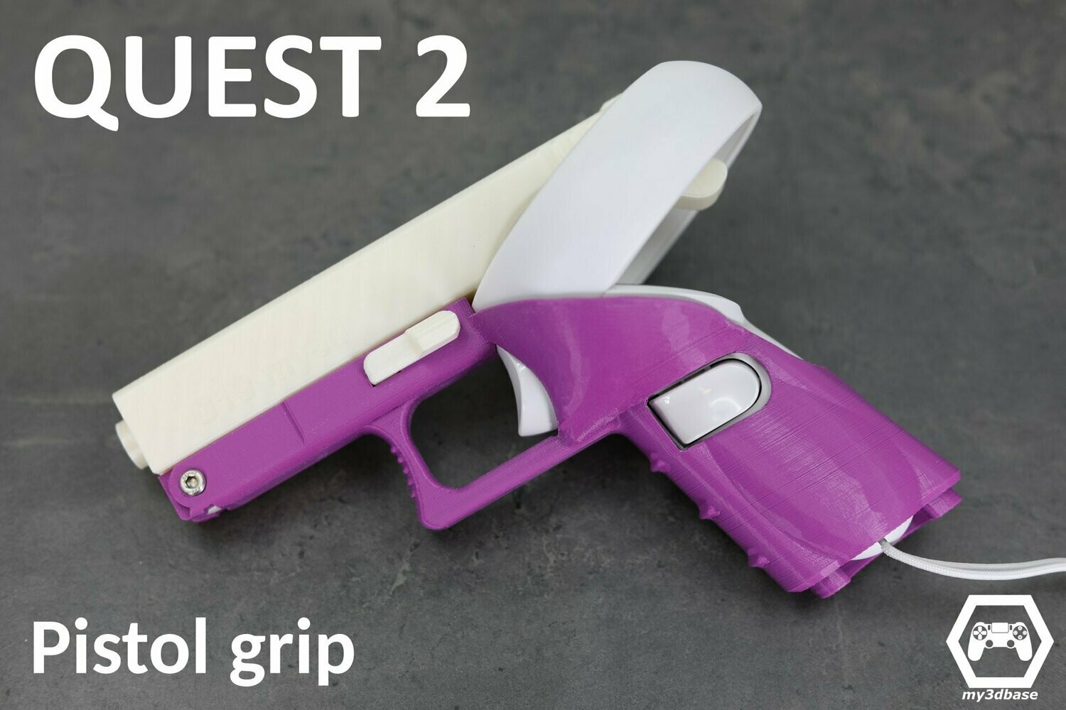 Quest 2) Pistol Grip for use with Oculus Touch Control