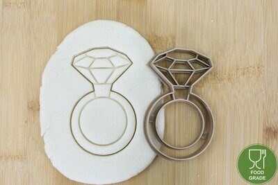 Keksstempel/Ausstechform Diamond Ring ca.8cm