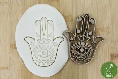 Keksstempel/Ausstechform Hamsa Hand mit Auge Fatimas Hand ca.8cm