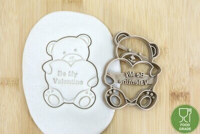 Keksstempel/Ausstechform Teddy Be my Valentine ca.8cm