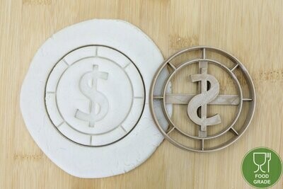 Dollar Münze Keksstempel/Ausstechform ca.8cm