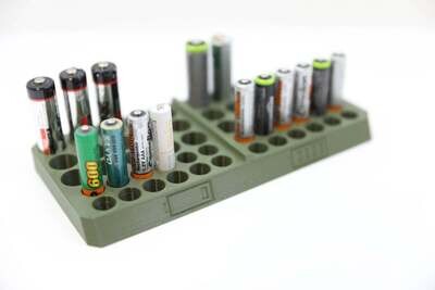 Battery sorting box 30x AA and 24x AAA