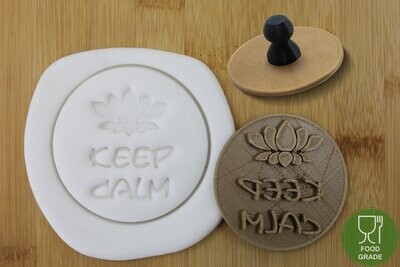 Prägestempel 'Keep Calm' 5/7cm für Kekse/Fondant/Knete mit praktischem Griff