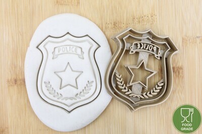 Keksstempel/Ausstechform Police badge ca.8cm