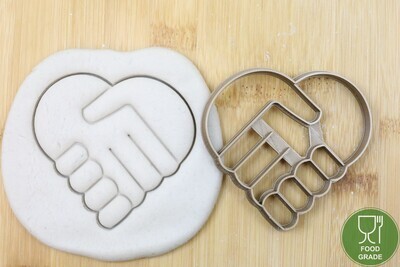 Keksstempel/Ausstechform Handshake heart ca.8cm