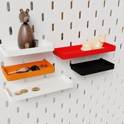 Storage tray for Ikea pegboard compatible