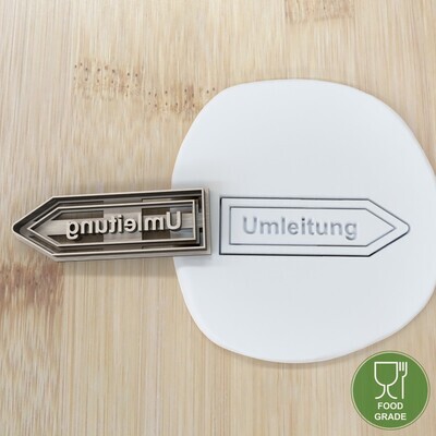 Keksstempel/Ausstechform Verkehrszeichen Umleitung ca.8cm