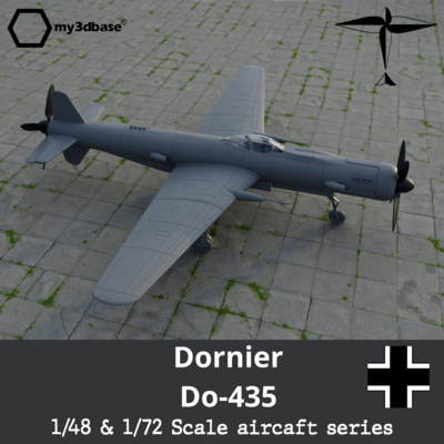 Dornier Do 435 1:48 oder 1:72 Bausatz - model kit 3d printed
