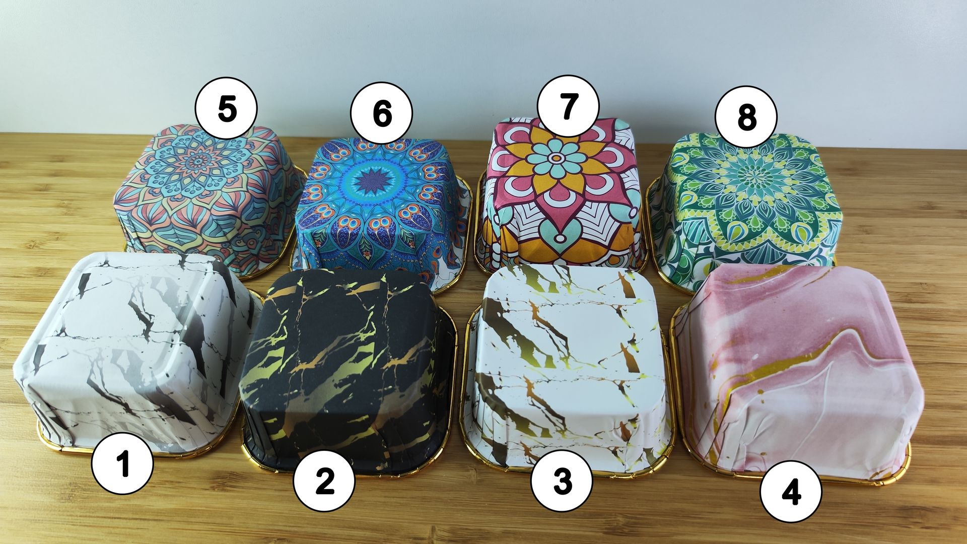 50st Einweg Quadratische Muffinbecher Kuchenbecher, Hitzebeständige, Cupcake-Formen,Backformen Für Hochzeit,Muttertag,Geburtstag,Weihnachten