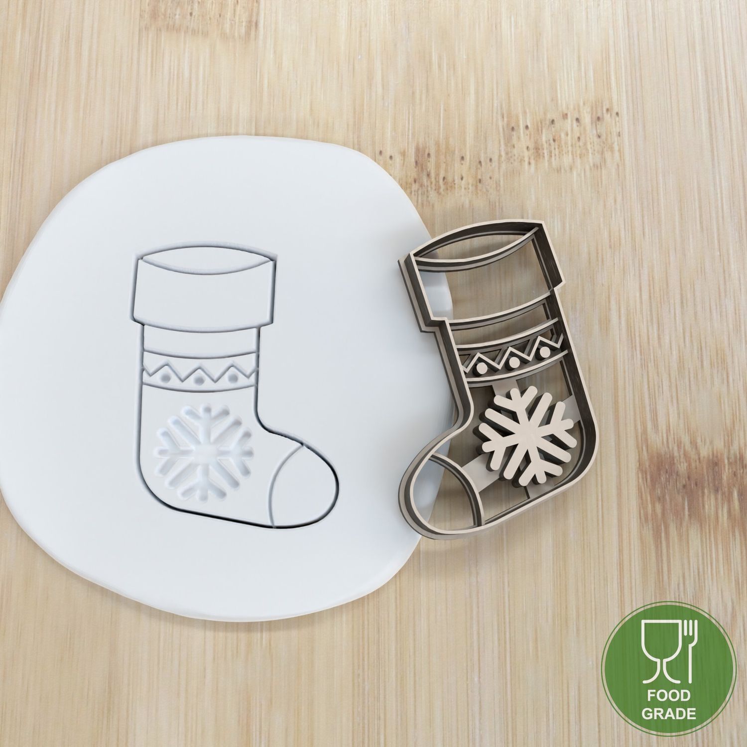 5-10cm Keksstempel/Ausstechform Weihnachtsstrumpf