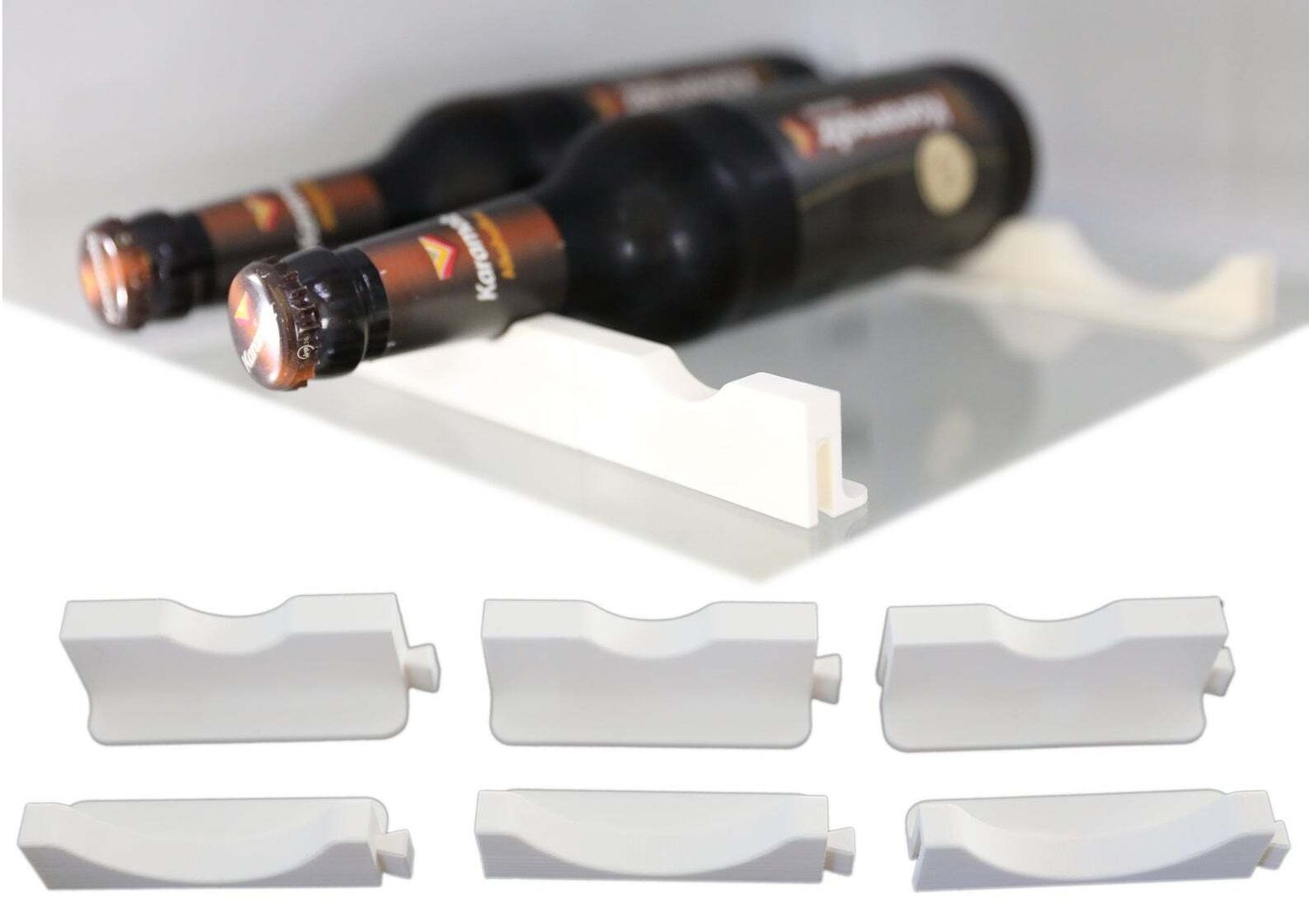 Beer bottle shelf fridge set 6 pcs