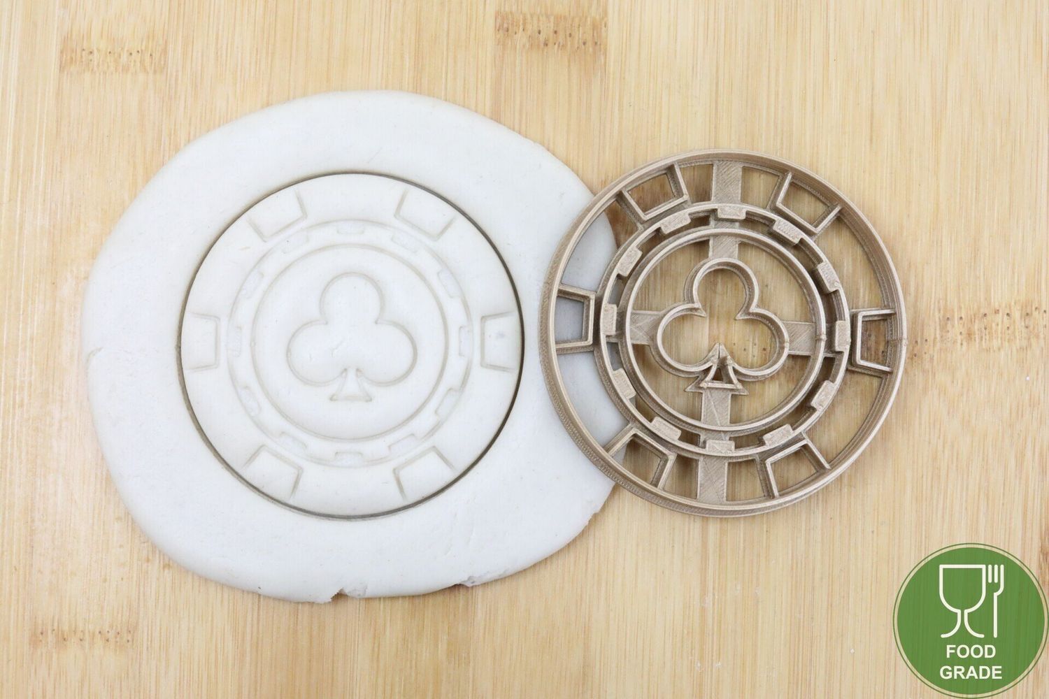 Clubs coin Plätzchen Ausstechform Keksausstecher Fondant ca.8cm