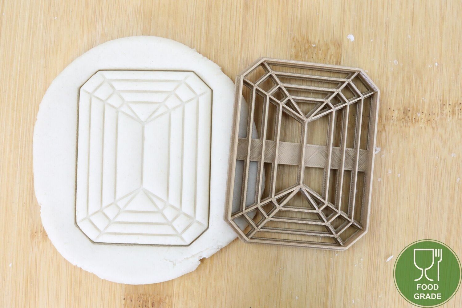 Diamant Smaragd Plätzchen Ausstechform Keksausstecher Fondant ca.8cm
