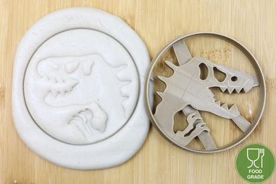 Dino T-Rex Skull Fossil Keksausstecher Plätzchen und Fondant ca.8cm Dino T-Rex Skull Fossil Keksausstecher Plätzchen und Fondant ca.8cm