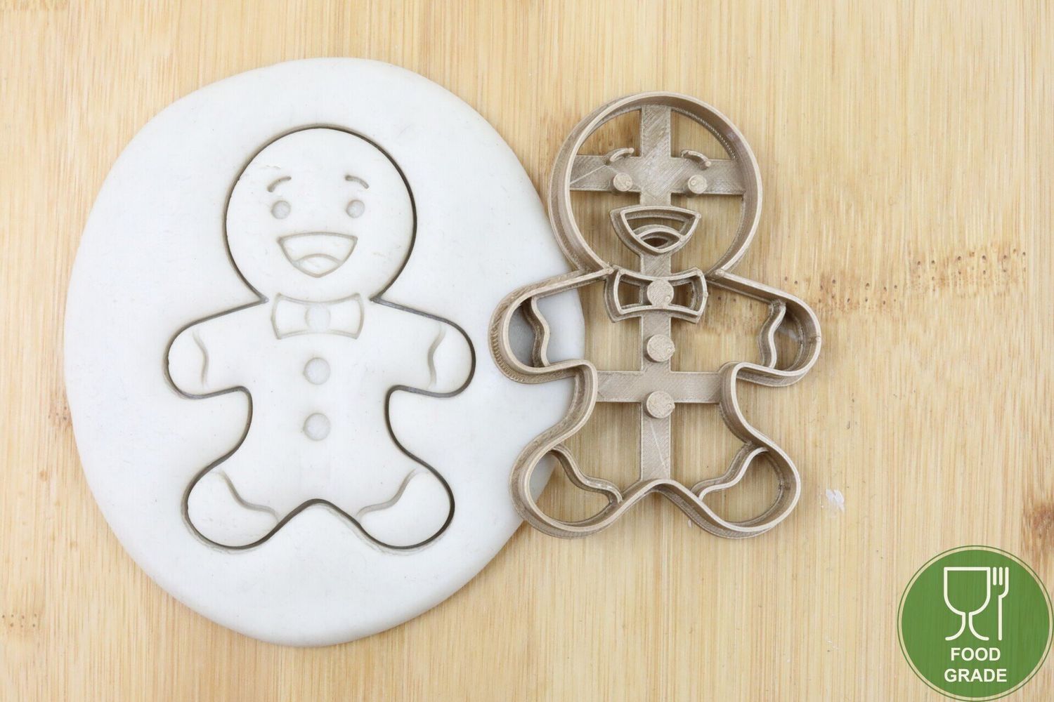 Gingerman/Lebkuchenmann mit Fliege Keksstempel/Ausstechform Weihnachten ca.8cm
