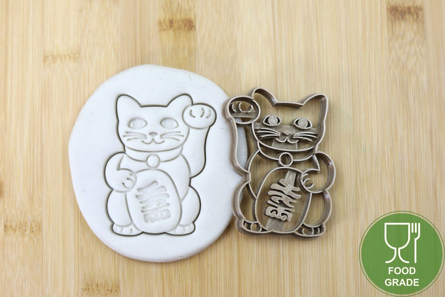 Glückliche Katze Keksstempel/Ausstechform Fortune Cat ca.8cm