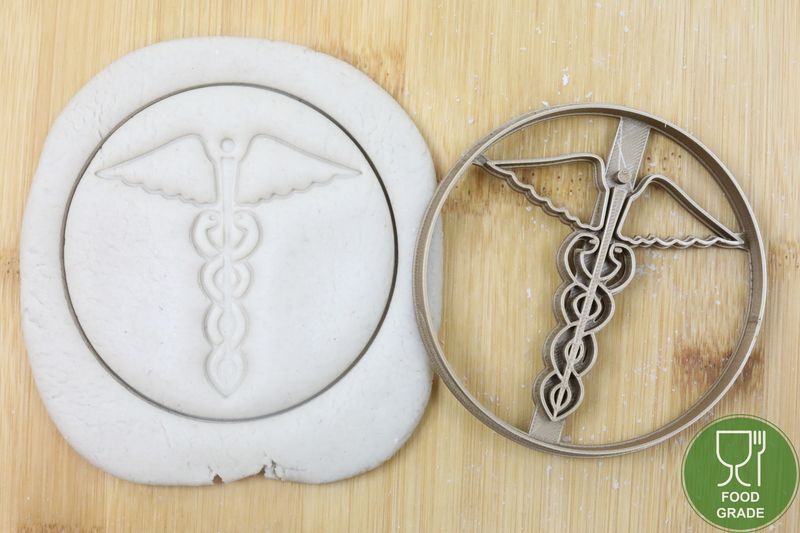 Hermesstab Caduceus Keksstempel/Ausstechform ca.8cm Hermesstab Caduceus Keksstempel/Ausstechform ca.8cm