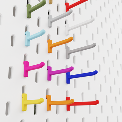 Hook pin (set. 5 pcs) for skadis for one slot for Ikea pegboards Hook pin (set. 5 pcs) for skadis for one slot for Ikea pegboards
