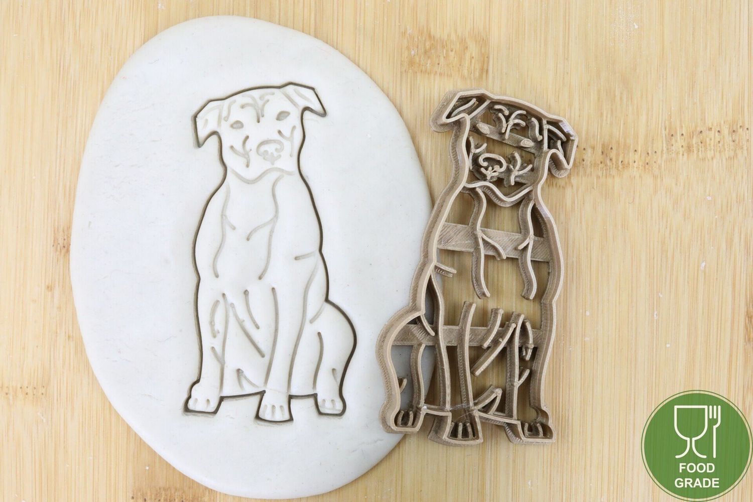 Hund Keksstempel/Ausstechform American Staffordshire  ganz ca.8cm
