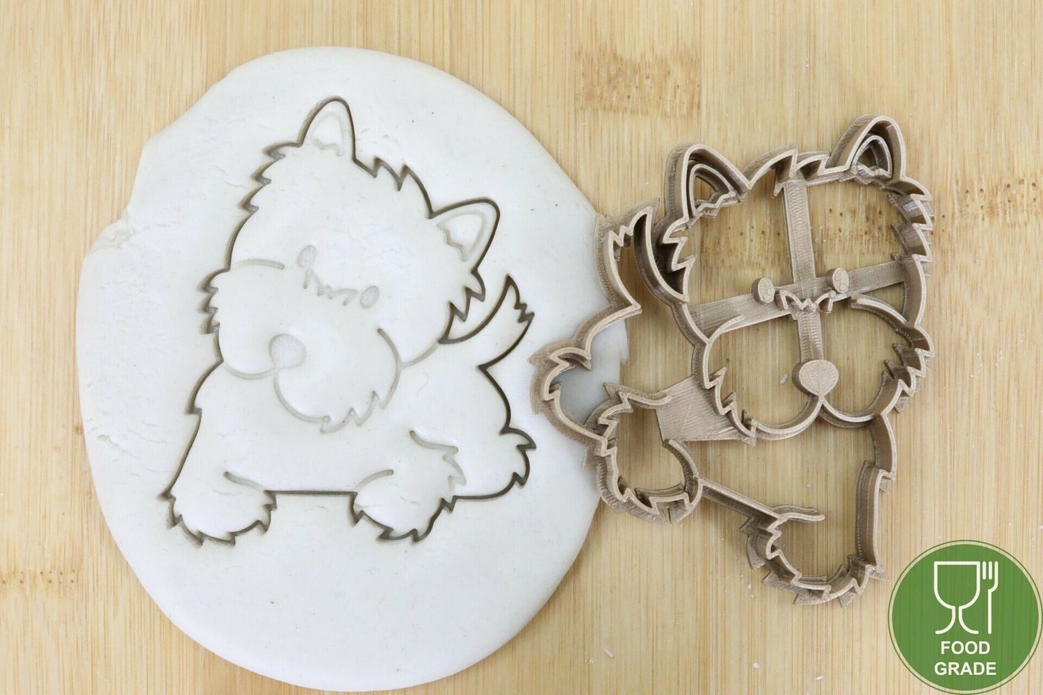 Hund Keksstempel/Ausstechform West Highland White Terrier ganz ca.8cm