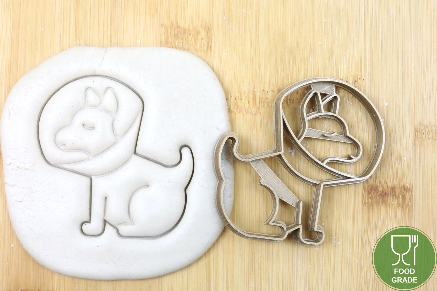 Hunde Schutzkragen Keksausstecher Plätzchen und Fondant ca.8cm