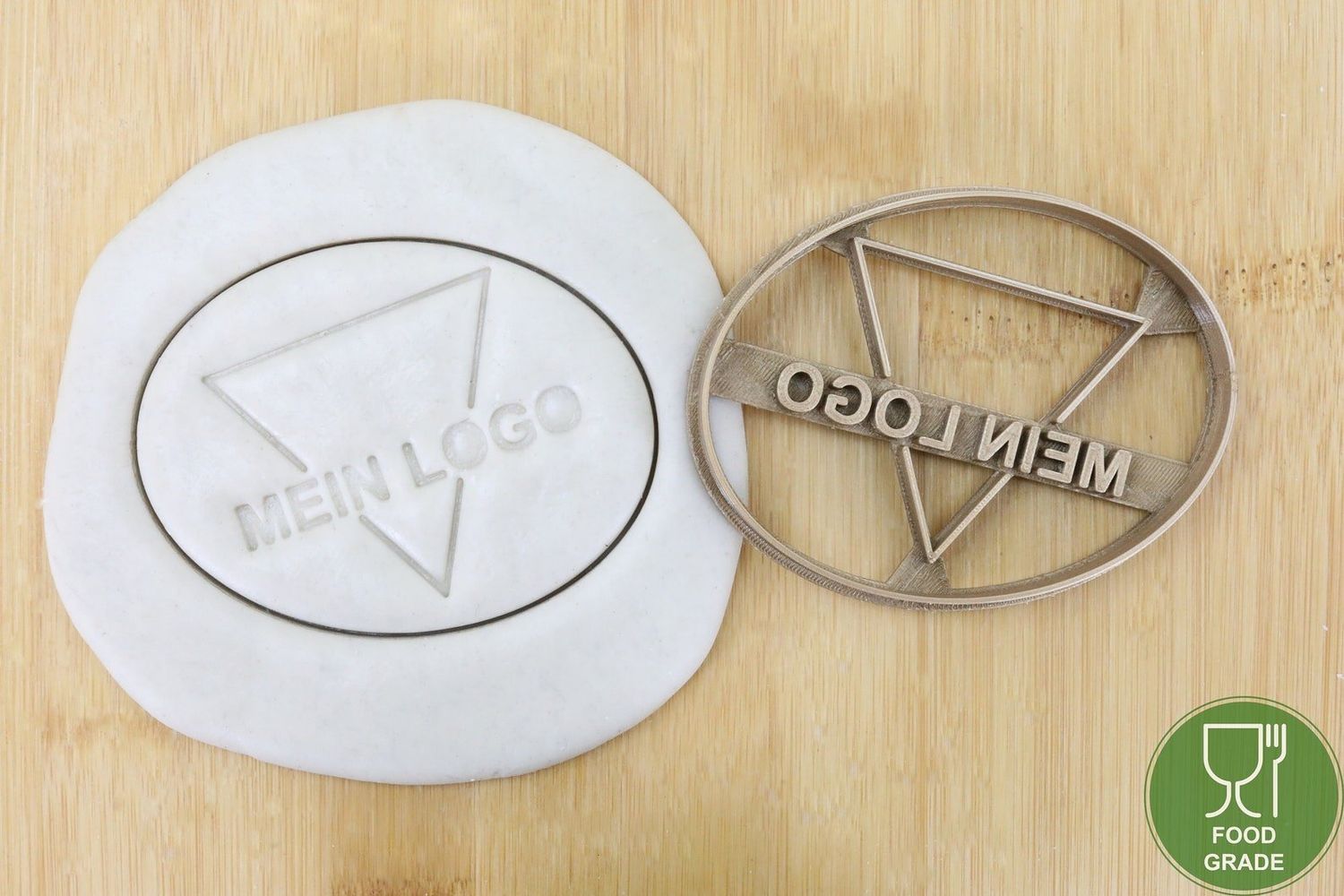 Ihr eigenes Logo als Keksausstecher für Plätzchen und Fondant personalisiertes Geschenk approx.8cm