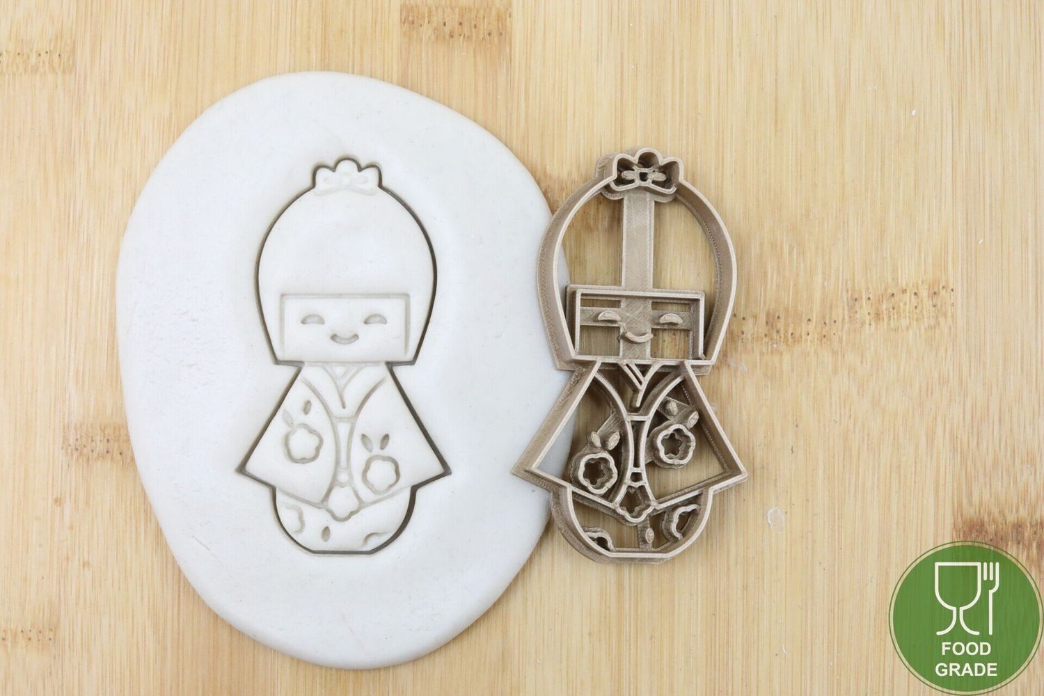 Japan Holzpuppe Plätzchen Ausstechform Keksausstecher Fondant ca.8cm