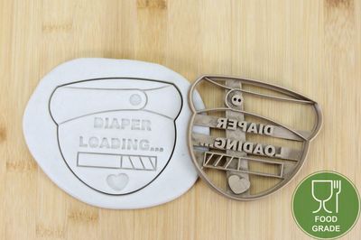 Keksstempel/Ausstechform Baby Shower baby boy Windel ca.8cm