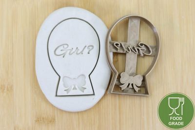Keksstempel/Ausstechform Baby Shower baby girl Luftballon ca.8cm Keksstempel/Ausstechform Baby Shower baby girl Luftballon ca.8cm
