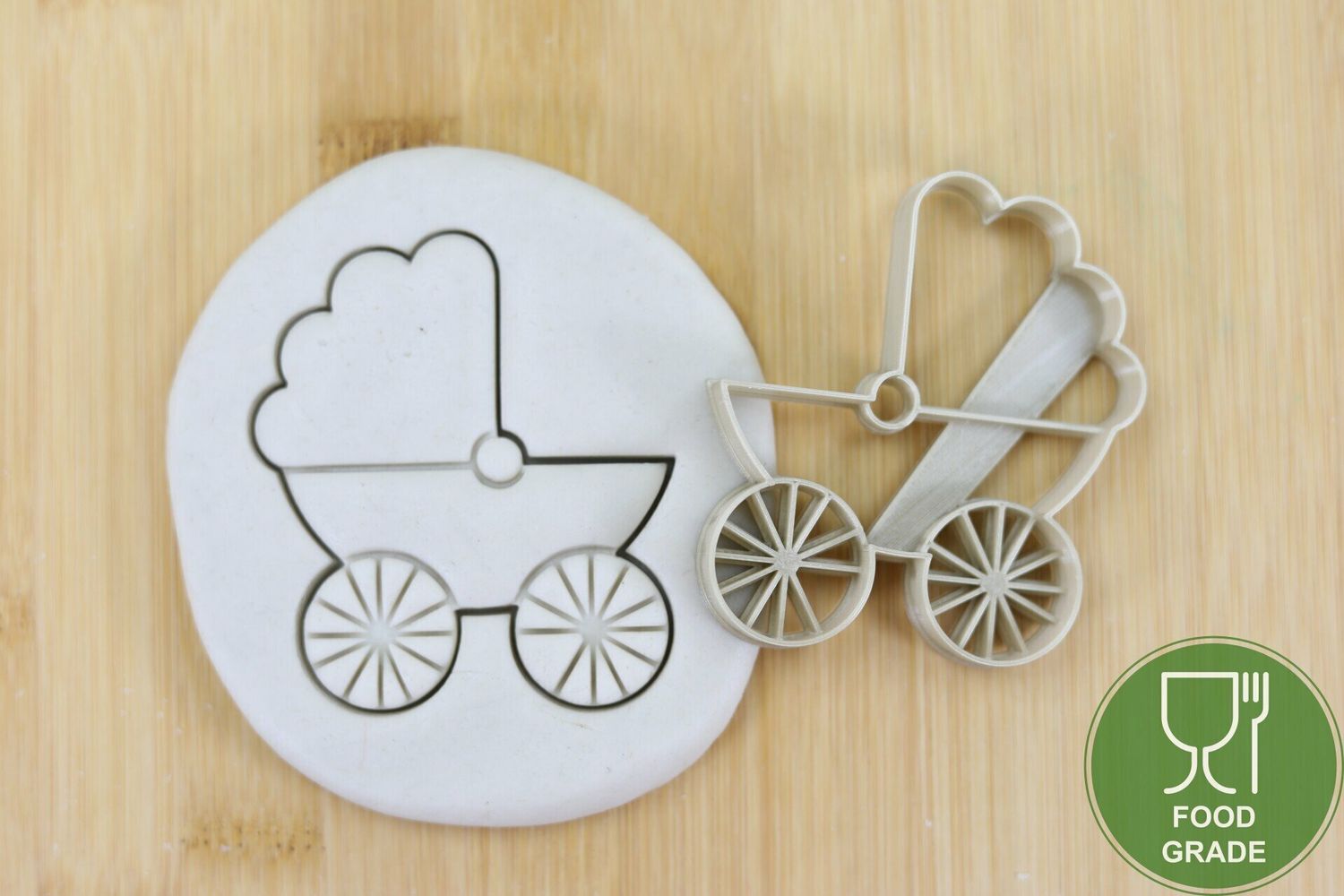 Keksstempel/Ausstechform Babywagen ca.8cm