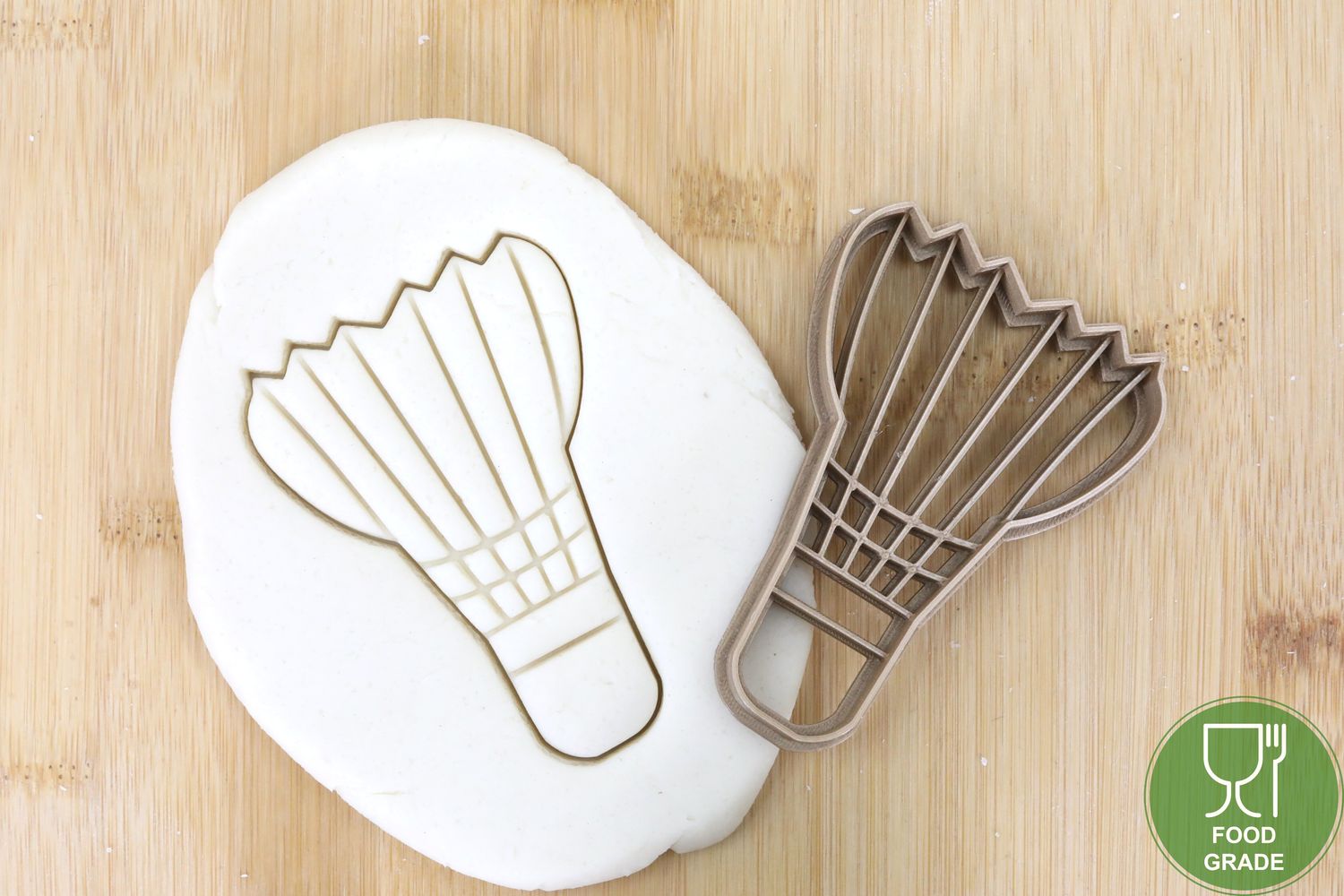 Keksstempel/Ausstechform Badminton Federball ca.8cm