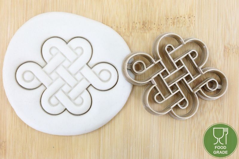 Keksstempel/Ausstechform Chinese Knoten 1 Triquetra Celtic Knots Knotenmuster Quadratmuster ca.8cm Keksstempel/Ausstechform Chinese Knoten 1 Triquetra Celtic Knots Knotenmuster Quadratmuster ca.8cm