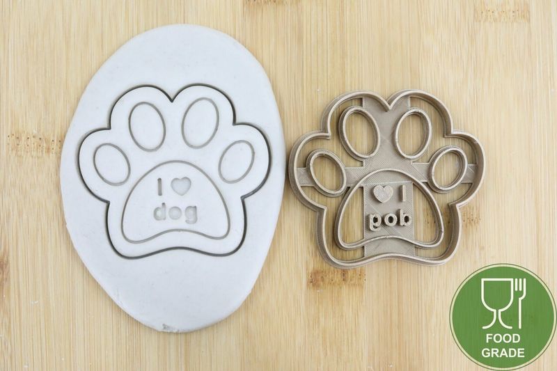 Keksstempel/Ausstechform Dog Paw/ I Love dog ca.8cm Keksstempel/Ausstechform Dog Paw/ I Love dog ca.8cm